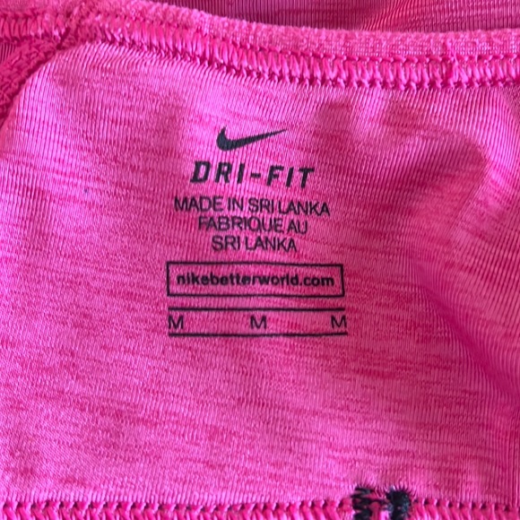 Nike pro Dry-Fit Sports Bra, Size M, Pink with Black, EUC - Picture 3 of 3